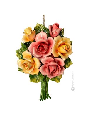 BOUQUET Decorazione da appendere ceramica artistica