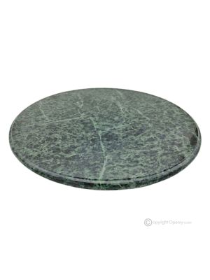 Tagliere girevole in marmo verde, fatto a mano, decorativo in pietra naturale autentica.