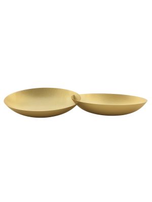 DELLABBONDANZA Centrotavola Ciotola Soprammobile Metalli Nobili Ottone Fatto a Mano Made in Italy