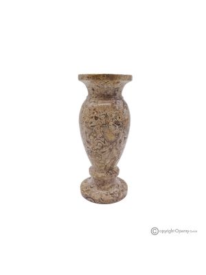 VASO, anfora in pietra fossile autentica, fatto a mano, design elegante e raffinato.