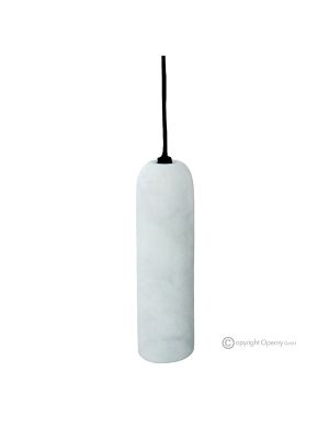 LAMPADA a sospensione in marmo statuario, realizzata con pietra naturale, pura e autentica.