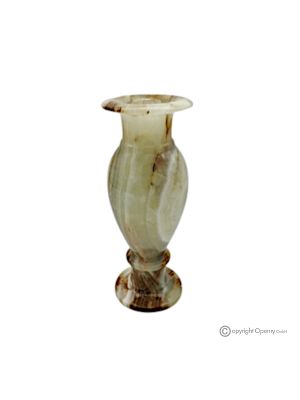 VASO, anfora in marmo onice Verde, autentico e fatto a mano, design elegante ed esclusivo.