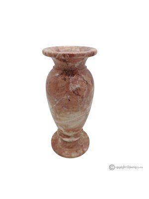 VASO, anfora in autentico marmo Rosa, realizzato a mano, design classico e raffinato.