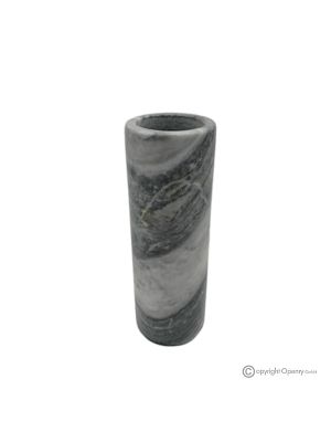 VASO cilindrico in marmo Grigio, pietra naturale autentica, realizzato a mano, design moderno.