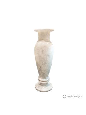 VASO, anfora in marmo bianco amore autentico, fatto a mano, con design elegante e sofisticato.