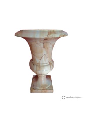 VASO mediceo in marmo Teak, pietra naturale genuina, realizzato a mano, design esclusivo.