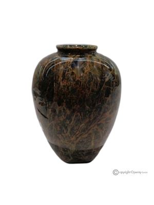 VASO, giara in marmo verde, pietra autentica di qualità top, fatto a mano, esclusivo.