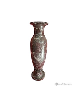 VASO, anfora in marmo rosso Levanto, pietra genuina, fatto a mano, design elegante e classico.