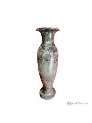 VASO, anfora in marmo verde, pietra genuina, fatto a mano, design elegante e classico.