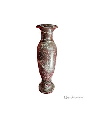 VASO, anfora in marmo rosso Levanto, pietra genuina, fatto a mano, design elegante e classico.