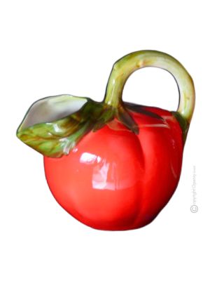 BROCCA POMODORO Caraffa brocca decantatore creazioni originali in ceramica artistica Made Italy