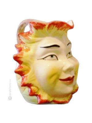 BROCCA SOLE Caraffa brocca decantatore creazioni originali in ceramica artistica Made Italy