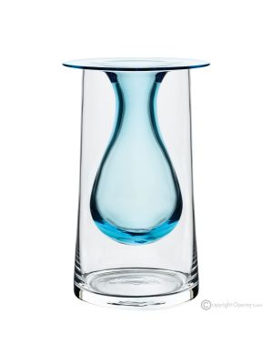 ALBA Vaso dipinto a mano autentico moderno decorativo in vetro di qualità superiore.
