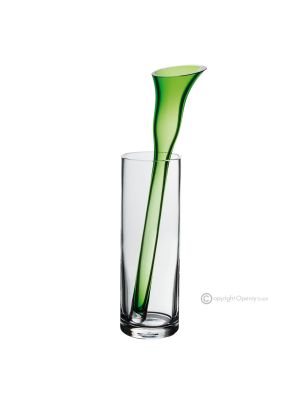 ALBA Vaso dipinto a mano autentico moderno decorativo in vetro di qualità superiore.