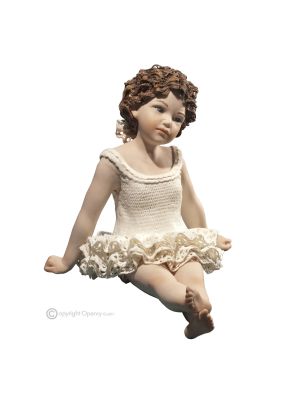 ALBERTINE - Statuetta Capodimonte, ballerina di classe, arte in porcellana pregiata.