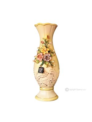 VASO Ceramica artistica stile Barocco dettaglio oro 24k Made in Italy