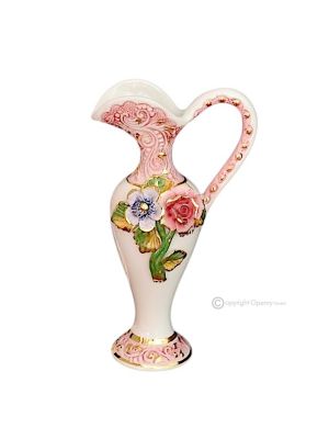 VASO Ceramica artistica stile Barocco dettaglio oro 24k Made in Italy