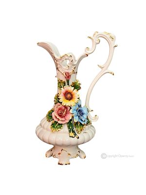 VASO Ceramica artistica stile Barocco dettaglio oro 24k Made in Italy