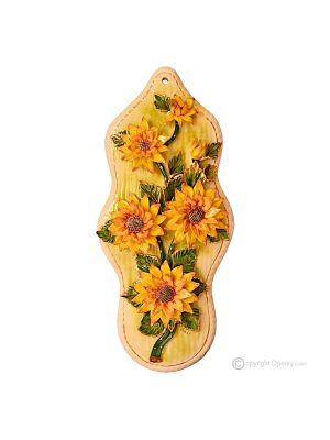 QUADRO Decorazione da appendere ceramica artistica stile Barocco dettaglio oro 24k Made in Italy