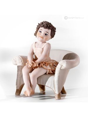 COSETTE - Statuetta Capodimonte, ballerina romantica, eleganza in porcellana.