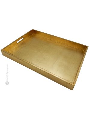 VASSOIO MANICI FORATI in  legno decorato con foglia oro fatto e dipino a mano Firenze autentico Made in Italy