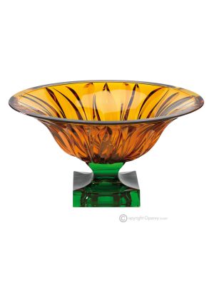 FIRE Centrotavola dipinto a mano autentico moderno decorativo in vetro di qualità superiore.