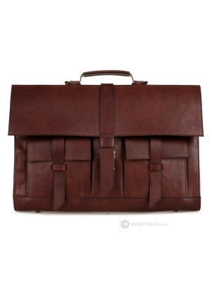 JACKIE Borse da ufficio cartella da lavoro a tracolla borsa professionale da uomo vera pelle marrone artigianale