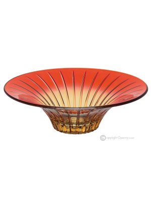 DOMINA Centrotavola dipinto a mano autentico moderno decorativo in vetro di qualità superiore.