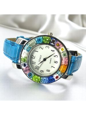 SPACE OROLOGIO da polso con Murrine vetro di Murano fatto a mano autentico Made in Italy