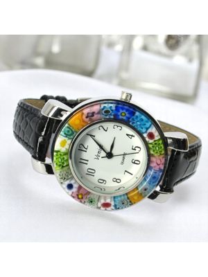 SPACE OROLOGIO da polso con Murrine vetro di Murano fatto a mano autentico Made in Italy