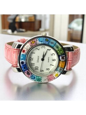 SPACE OROLOGIO da polso con Murrine vetro di Murano fatto a mano autentico Made in Italy