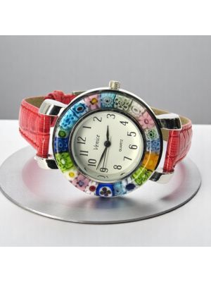 SPACE OROLOGIO da polso con Murrine vetro di Murano fatto a mano autentico Made in Italy