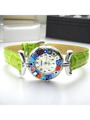 LADY OROLOGIO da polso con Murrine vetro di Murano fatto a mano autentico Made in Italy