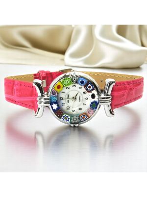 LADY OROLOGIO da polso con Murrine vetro di Murano fatto a mano autentico Made in Italy