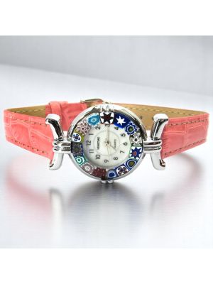 LADY OROLOGIO da polso con Murrine vetro di Murano fatto a mano autentico Made in Italy