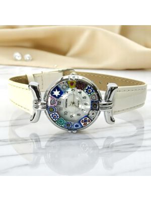 LADY OROLOGIO da polso con Murrine vetro di Murano fatto a mano autentico Made in Italy