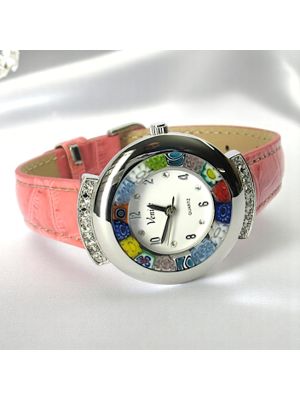 STAR OROLOGIO da polso con Murrine vetro di Murano fatto a mano autentico Made in Italy