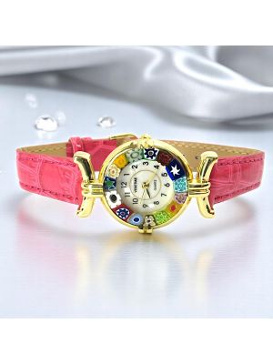 LADY OROLOGIO da polso con Murrine vetro di Murano fatto a mano autentico Made in Italy