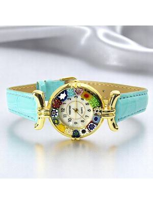 LADY OROLOGIO da polso con Murrine vetro di Murano fatto a mano autentico Made in Italy