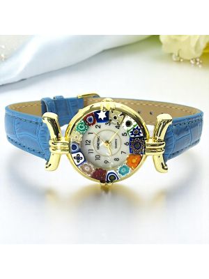 LADY OROLOGIO da polso con Murrine vetro di Murano fatto a mano autentico Made in Italy