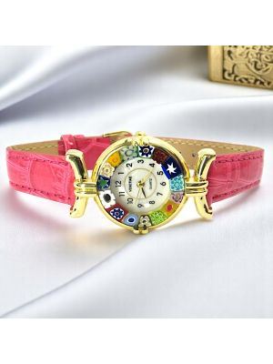 LADY OROLOGIO da polso con Murrine vetro di Murano fatto a mano autentico Made in Italy