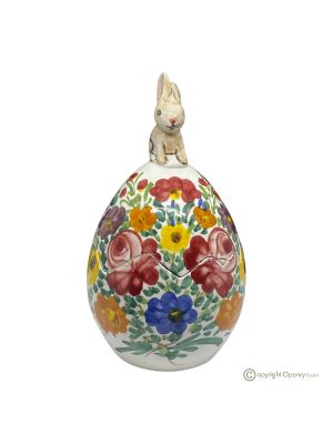 UOVO in autentica ceramica artistica di Castelli, fatto e dipinto a mano, vero made in Italy.