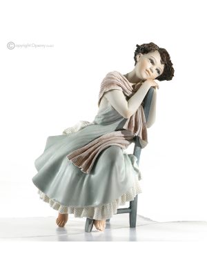 RICORDI D'INVERNO - Statuetta porcellana Capodimonte, qualità italiana.