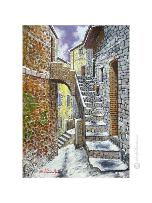 SCORCIO DI MONTECCHIO Dipinto acrilico su tela moderno Made in Italy 