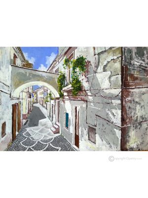 SCORCIO DI ORSARA Dipinto acrilico su tela moderno Made in Italy 