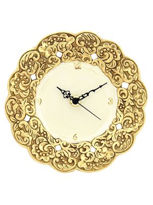 OROLOGIO ORO Orologio da Paretein ceramica artistica in stile Barocco fatto e dipinto a mano autentico Made in Italy