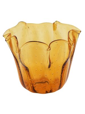 FAZZOLETTO BOLLE Centrotavola Vaso Vetro Murano Venezia Made in Italy