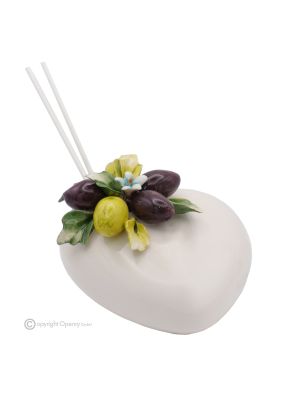 OLIVE – Profumatore, diffusore per ambienti, ceramica di Capodimonte, fatto a mano