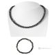 SILENCE – Set collana e bracciale in agata nera ed ematite naturale opache, vero artigianato italiano.