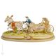 LA CARROZZA Statuetta statua statuina porcellana Capodimonte fatto a mano made in Italy